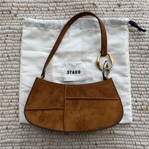Staud Brown Suede Ollie Bag